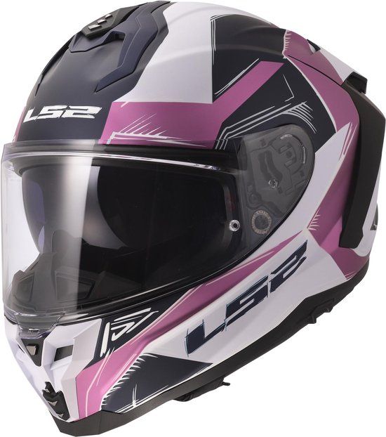 LS2 FF817 Challenger II Flaman Helm - Zwart/roze - Maat M