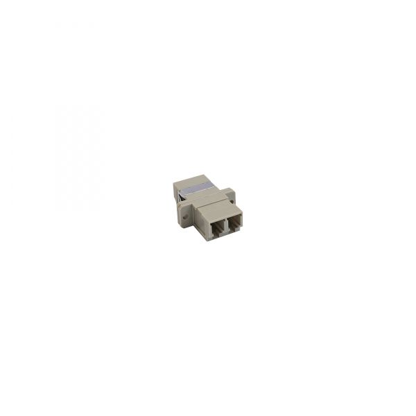 InLine LC Duplex Fiber Optic Coupler - Beige