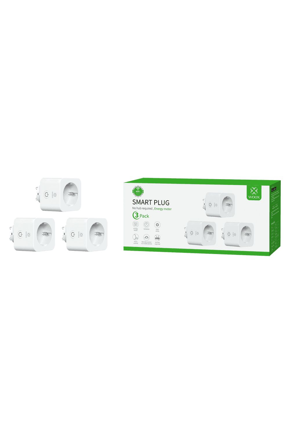 WOOX R6113 - Smart Plug - 3-Pack - White