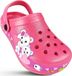Permani Sabots pour enfants Chaussons pantoufles Légers Chaussons pantoufles Teddy rouge taille 33