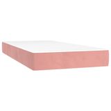VidaXL Pocketveringmatras 90 x 220 x 20 cm Roze