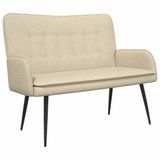 vidaXL 2-Zits Sofa Crèmekleurig 115 x 61 x 87 cm Stof