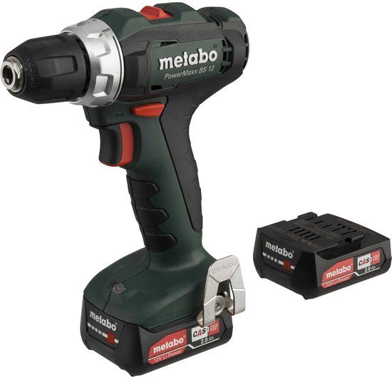 Metabo Powermaxx BS 12 - Accu Boorschroefmachine - 12V - 2x 2.0Ah Accu's - 10mm Boorkop - Inclusief Koffer