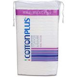 Cotton Plus Maxi Visage 50 stuks - Line Beauty | voorgesneden pads van 100% puur katoen | pluizige en duurzame make-uppads voor gezichtsreiniging