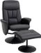 HOMCOM Fauteuil de relaxation avec repose-pieds, PU, 76x81x101cm, Noir