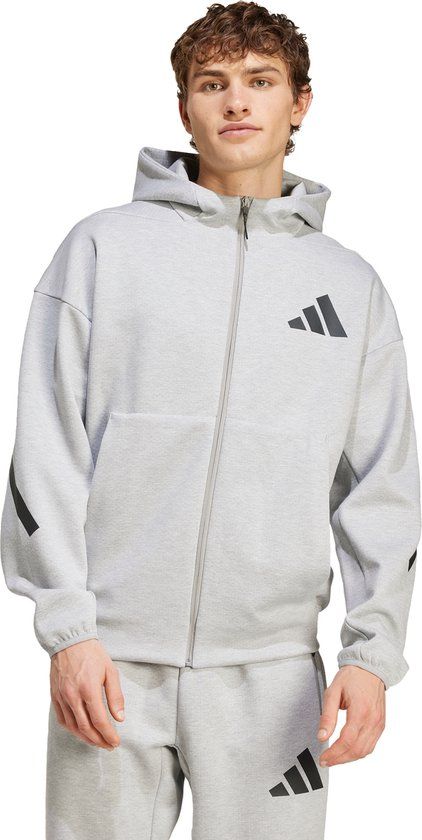 adidas Sportswear Z.N.E. Trainingsjack met Capuchon - Heren - Grijs - L