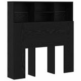 vidaXL Hoofdbord Zwart Eiken 100 x 19 x 103,5 cm