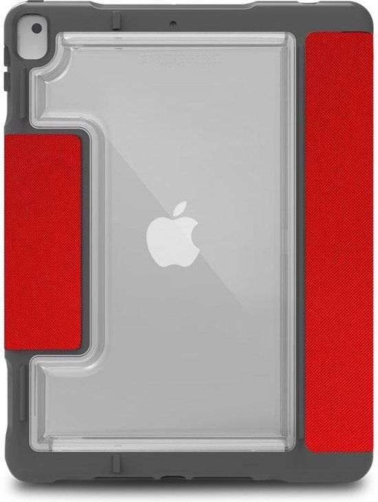 STM Dux Plus Duo iPad Hoes (10.2 inch, model 2019/2020, 7th/8th generatie), beschermhoes met auto-wake, Rood