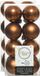 Decoris Boules de Noël - 32 pièces - 4 cm - Plastique - Cannelle Marron