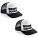 Bellatio Decorations Bride Squad 6x stuks zwart vrijgezellenfeest snapback cap/ truckers pet dames