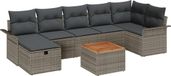 vidaXL Banc de jardin 2 places gris polyrattan
