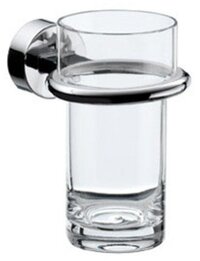 Emco Rondo 2 glashouder met glas kristal helder chroom 452000100 chroom
