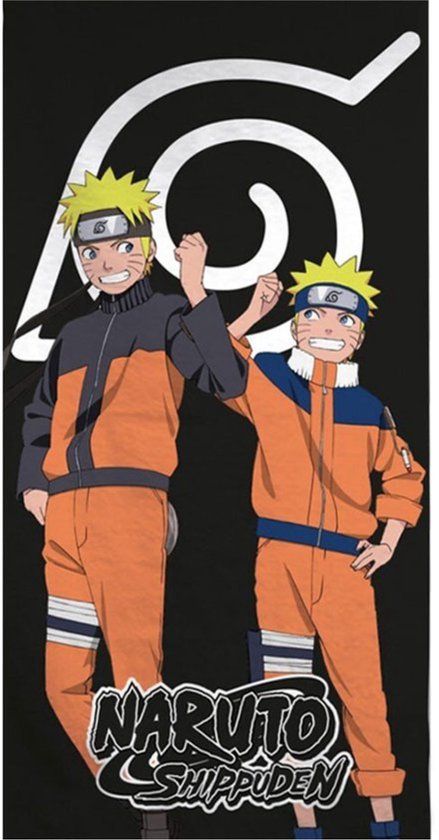 4KidsOnly AYMAX Zwarte Naruto strandlaken 70 x 140 cm