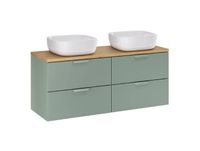 Oria Meuble double vasque 120cm Vert mat