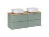 Oria Meuble double vasque 120cm Vert mat