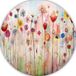 Forex Panneau mural moderne avec imprimé floral 90x90 cm
