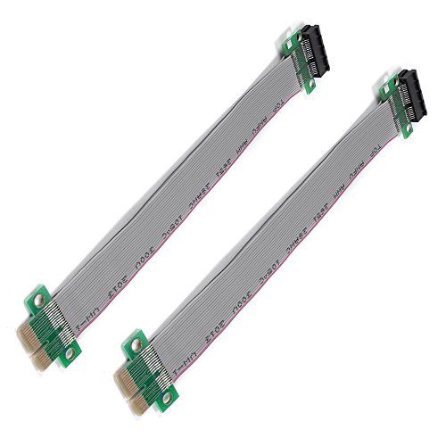 Sun3Drucker 2 Stks PCI-Express PCI-E 1X Riser Card Flex Extender Verlengkabel voor PC