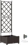 vidaXL Plantenbak Bruin Staal Rechthoek 40 x 40 x 126 cm