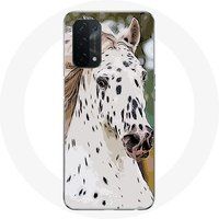 Maniacase Etui voor Oppo A74 5G Appaloosa White Horse