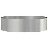 VidaXL Plantenring zilver 80 x 80 x 20 cm roestvrij staal