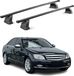 Omac Barres de toit transversales en acier pour Mercedes Classe C W204 2008-2014 – Tüv / Din 75302:2019 – Antivol inclus – Rainure en T (accessoires) – Charge max 75 kg – 2 barres – Noir