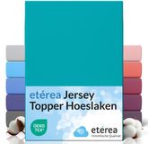 etérea Himmlische Qualität etérea Topper Jersey Hoeslaken 140x200 - 160x200 cm Oekotex Made in Green - 100% katoen - Ocean
