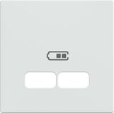Centrale Merten MEG4367-0319 - Centrale plaat voor USB-laadstation, poolwit glanzend, systeem M