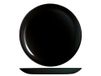 H&h premiere set 6 dinerborden, glas, zwart, 27cm