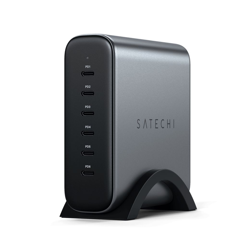 Satechi 200W USB-C 6-Port GaN Charger - Space Gray
