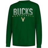 Ultra Game NBA Official Men’s Super Soft Game Day Long Sleeve T-Shirt - Unisex, Milwaukee Bucks, Team Color, Large