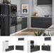 Vicco Keuken Fame-Line, Anthrazit-Gold Landhaus/Wit, 340 cm, WB Antraciet