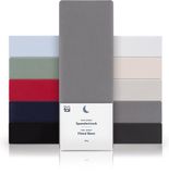 Blumtal Hoeslaken - Jersey - Katoen - Grijs - 90 x 200 cm