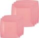 Santex set de assiettes de fête/anniversaire - 40x pièces - rose - 18 cm et 23 cm