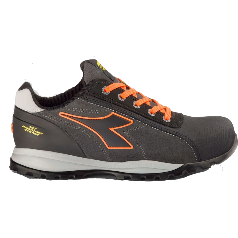 Diadora Werkschoen Glove Net Laag Pro 181122 S1P Asfalt/Oranje | Asfalt/Oranje Fluo | Maat 38
