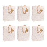 Eurowrap - X-32826-2Cpack - Set van 6 Kerst Cadeauzakken - Groot Formaat 26,5x14x33cm - Vegetatie