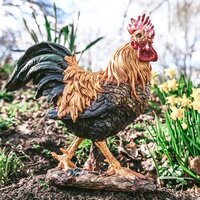 Farmwood Tuinbeeld Haan | 25 x 13 x 30 cm Bruin