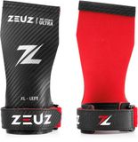 ZEUZ Ultra No Chalk Grips voor Fitness & CrossFit – Sport Handschoenen – Turnen – Gymnastics – Zwart & Rood – Maat L
