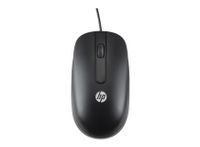 HP USB Laser Mouse - Ambidextrous - 1000 DPI - Black