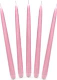 Merkloos Partydeco Dinerkaarsen - lichtroze - 10 stuks - 24 cm - 5 Branduren