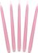 Merkloos Partydeco Dinerkaarsen - lichtroze - 10 stuks - 24 cm - 5 Branduren