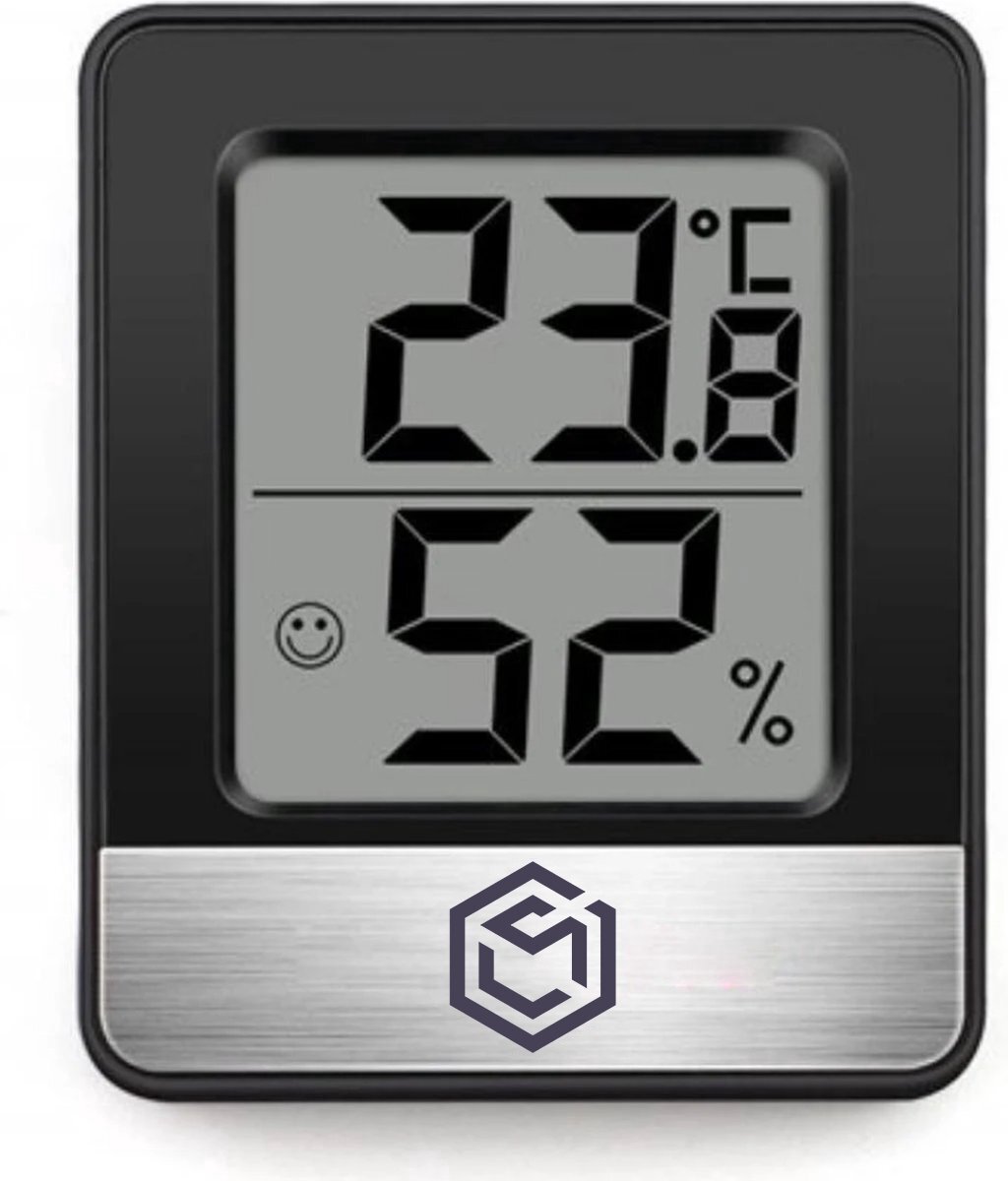 Ease electronicz Hygrometer - Luchtvochtigheidsmeter - Digitaal Weerstation - Vochtigheidsmeter - Thermometer voor Binnen - Inclusief batterij