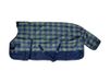HKM Charlotte Karo 1200D dunne voering Highnekdeken Marineblauw/Groen Geruit 175