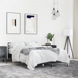 vidaXL Bedframe Hout Metaal Zwart 120x190 cm