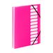 Viquel - A4 documentenmap met 12 vakken - Uitbreidbare bureau-organizer - A4 documentenmap met indexen - elastische sluiting - FEEL'EASY serie - roze