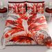 PETTI Artigiani Italiani Zomersprei voor tweepersoonsbed, 260 x 270 cm, 100 g/m², omkeerbaar, voor tweepersoonsbed, lente, licht dekbed, rode palm, 100% Made in Italy