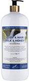Claudius Cosmetics B.V. Body & Hair Milk & Honey 1 liter met gouden pomp - 2 in 1 voor lichaam en haar