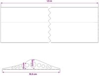 vidaXL Drempelprofiel voor garagedeur 155 x 28 mm 1,5 m EPDM-rubber