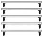 Menabo Professional Airdyn | Dakkoffer voor Ford - Transit VIII Connect 2013+, L2 - Aluminium - Lengte 125 cm - Draagvermogen 150 kg - Set van 5