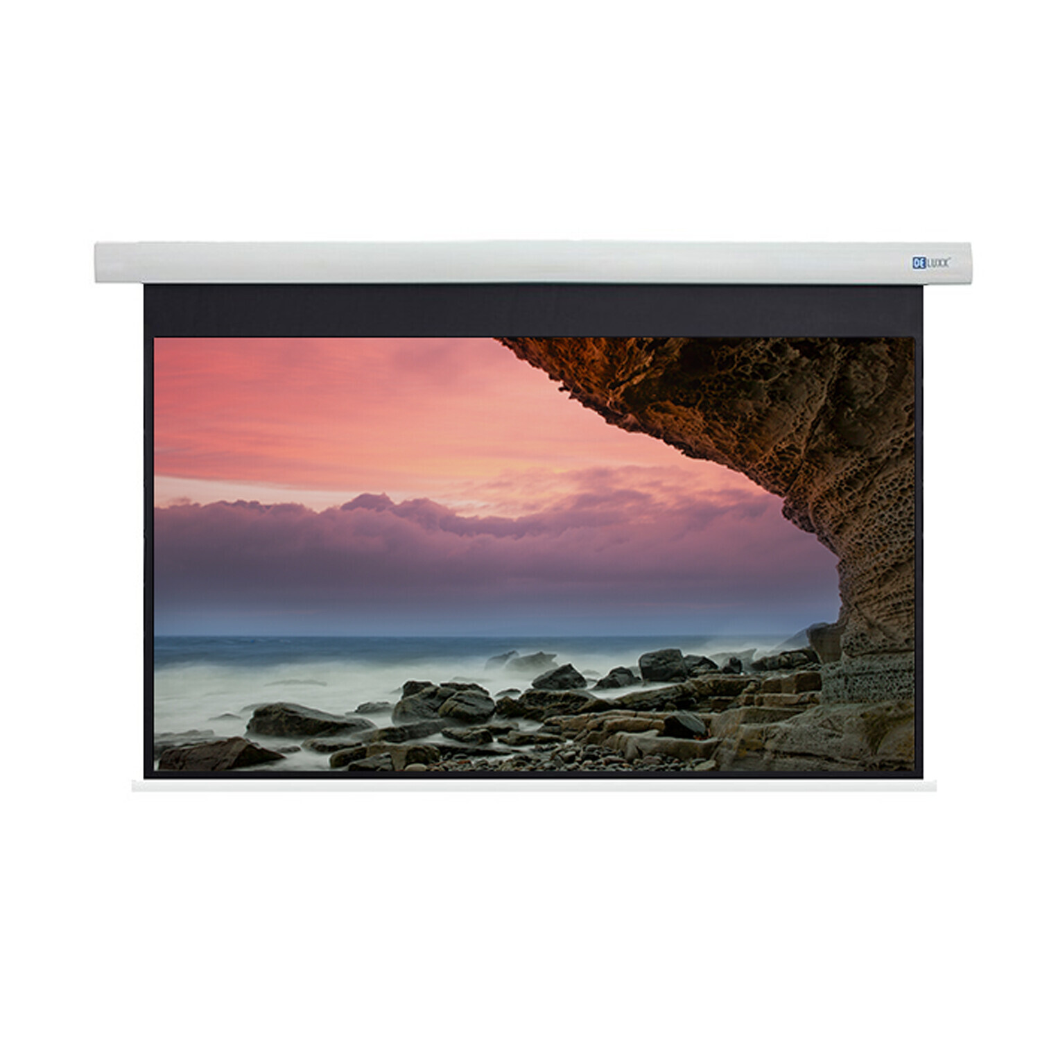 Deluxx cinema motor projectiescherm 265 x 149 120 inch 4K fibre MWHT