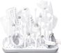 Icecat Support de séchage pour biberons, égouttoir pour biberons, biberons, tétines grises, gobelets et accessoires pour biberons, sans BPA, gris